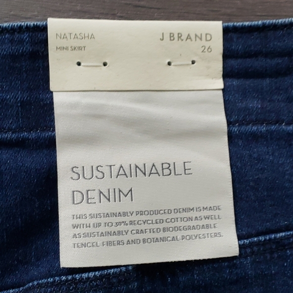 J Brand Jean Natasha High Waisted Gold Button Pencil Skirt NWT Size 26 - Picture 7 of 9